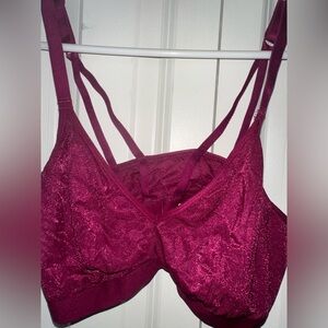 Auden Size large Sheer red bralette